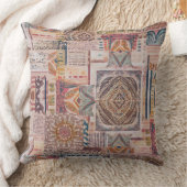 民族的パッチワーク抽象芸術枕 クッション (ブランケット)