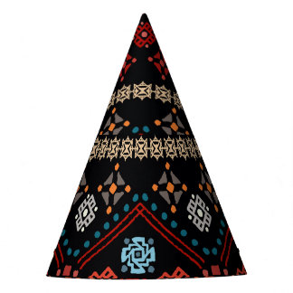 民族的ボホ：部族カラフルのシームレス。 パーティーハット