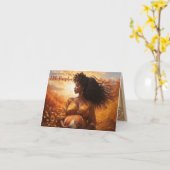 民族的母 | Thankful Little Pumpkin秋 カード (黄色い花)