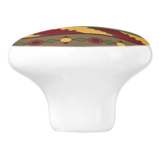 民族的背景 セラミックノブ (側面)