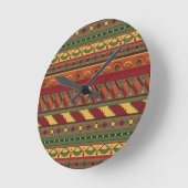 民族的背景 ラウンド壁時計 (傾斜)