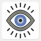 民族的邪悪な目の保護の守り スクエアシール (正面)