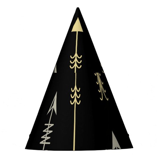 民族矢印：シームレスなパターンデザイン パーティーハット (正面)