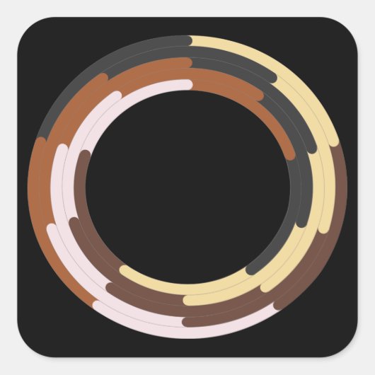 民族統一ステッカーを貼る スクエアシール (正面)