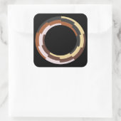 民族統一ステッカーを貼る スクエアシール (バッグ)