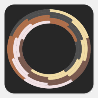 民族統一ステッカーを貼る スクエアシール