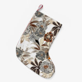民族美術の花と葉イラストレーションのパターン スモールクリスマスストッキング (正面 (吊り時))