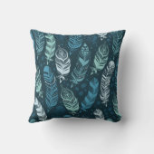 民族羽:シームレカラフルスパターン。 クッション (裏面)