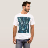 民族羽:シームレカラフルスパターン。 Tシャツ (正面フル)