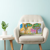 民族芸術アフリカの動物 ランバークッション (椅子)