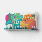 民族芸術アフリカの動物 ランバークッション (裏面)