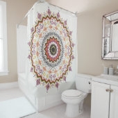 民族装飾：ヴィンテージ先住民オーナメント シャワーカーテン (インサイチュ)