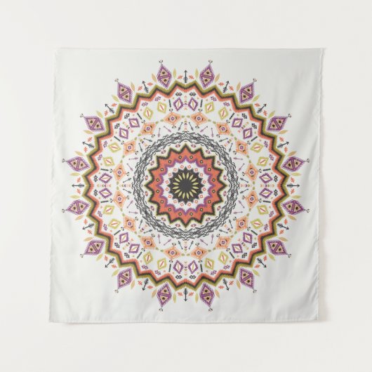 民族装飾：ヴィンテージ先住民オーナメント タペストリー (正面)