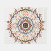 民族装飾:ヴィンテージ先住民オーナメント フリースブランケット (正面(横))