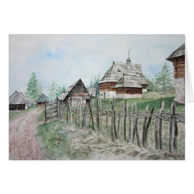 民族誌の博物館、Sirogojno (正面横)