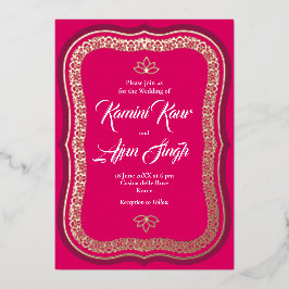 民族豊かな装飾 箔招待状