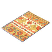 民族象、花、シームレスなパターン。 ノートブック (左側)