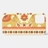 民族象、花、シームレスなパターン。 Case-Mate iPhoneケース (裏面 (横))