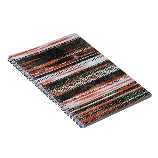 民族部族ストライプのデザイン:ラグ。 ノートブック (右側)