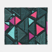 民族部族ボホ：ドードルヴィンテージ。 フリースブランケット (正面(横))