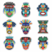 民族部族マスク シール (正面)