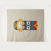 民族部族マスク タペストリー (正面(横))