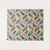 民族部族マスク タペストリー (正面(横))