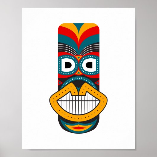 民族部族マスク ポスター (正面)