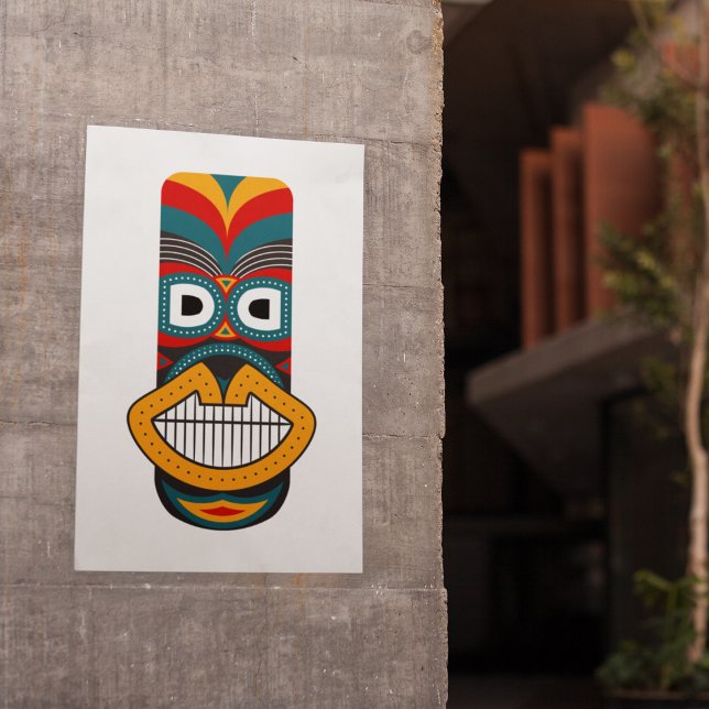 民族部族マスク メタルプリント (クリエイターアップロード済み)