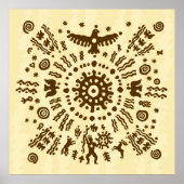 民族部族先住民先史時代のイーグルシ太陽のンボロ ポスター (正面)