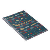 民族魚釣りパターン ノートブック (右側)