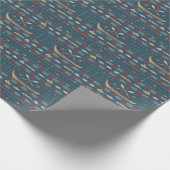 民族魚釣りパターン ラッピングペーパー (角)