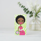 民族311甘い妊娠したお母さんのシマウマのライム- 名刺 (スタンド正面)