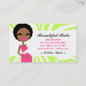 民族311甘い妊娠したお母さんのシマウマのライム- 名刺 (裏面)