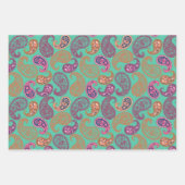 民族、インディアンパターン ラッピングペーパーシート (正面2)