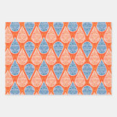 民族、インディアンパターン ラッピングペーパーシート (正面)