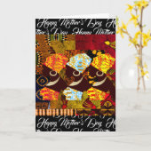 民族 カード (黄色い花)