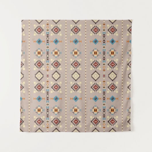 民族：シームレスな部族パターン タペストリー (正面)