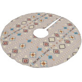 民族:シームレスな部族パターン ブラッシュドポリエステルツリースカート (アングル)