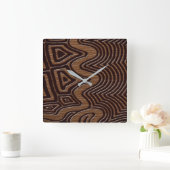民族 スクエア壁時計 (ホーム)