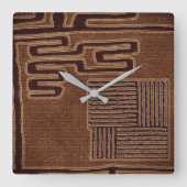 民族 スクエア壁時計 (正面)