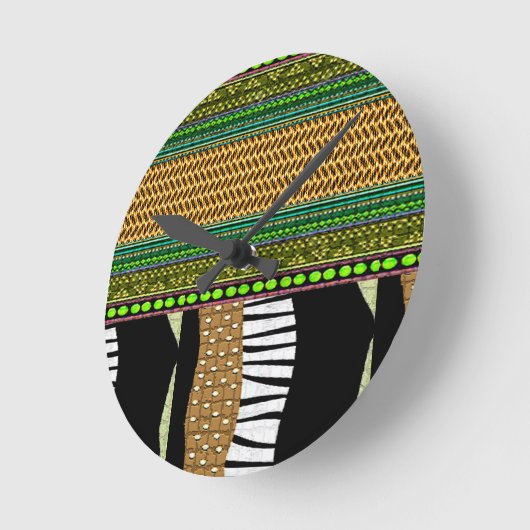 民族 ラウンド壁時計 (傾斜)