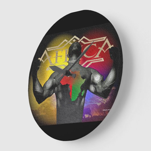 民族 ラージ壁時計 (傾斜)