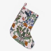 民族:伝統的装飾ヴィンテージフローラ スモールクリスマスストッキング (正面 (吊り時))