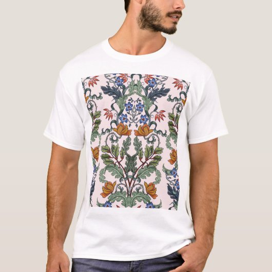 民族:伝統的装飾ヴィンテージフローラ Tシャツ (正面)