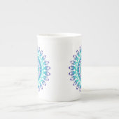 民族telの曼荼羅。 モノグラム ボーンチャイナマグカップ (正面)