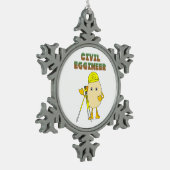 民生用エグナイザー技術者 スノーフレークピューターオーナメント (左)