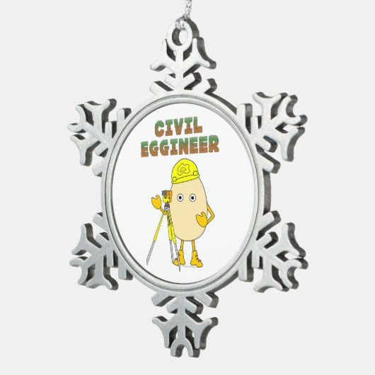 民生用エグナイザー技術者 スノーフレークピューターオーナメント (右)