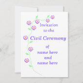 民結婚事儀式招待状ピンクフローラ 招待状 (正面)