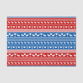 民芸のセーターのスタイルのトナカイおよび雪片 薄葉紙